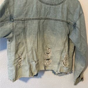 Wild Fable Light Blue Distressed Jean Jacket